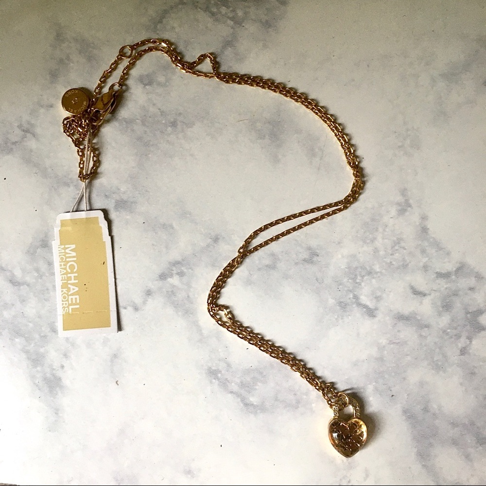 NWT Logo Heart Necklace: Michael by Michael Kors